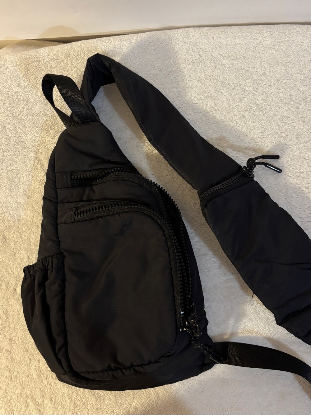 Black Crossbody Sling Bag - Lightweight Everyday Carry